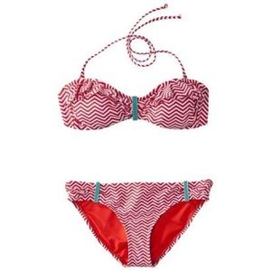 Target Xhilaration red and white chevron bikini